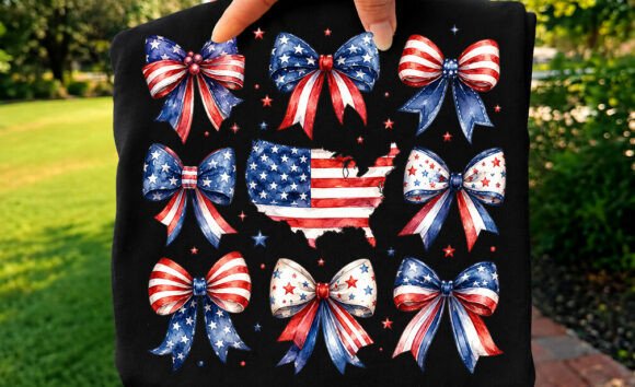4th of July American Coquette Tee Png Graphics