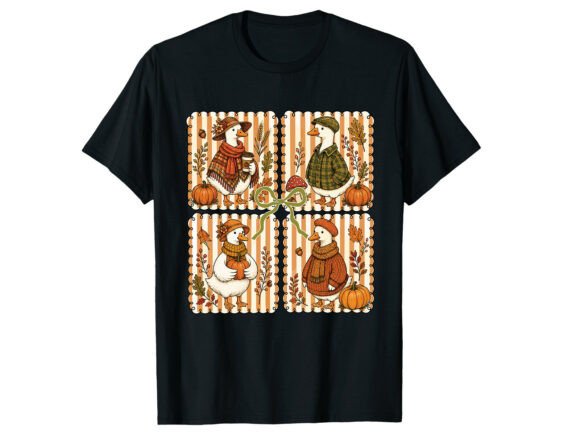 Autumn Goose Friends Fall T-Shirt Graphics