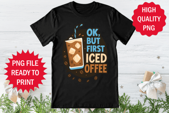 Cold Coffee T-shirt Iced Coffee Design Graphics
