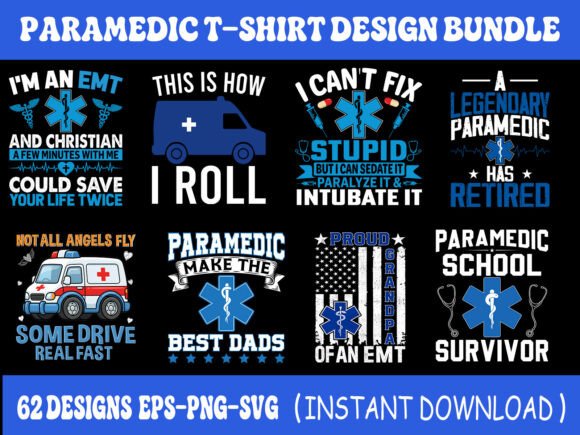 EMS Graphics Paramedic T-Shirt Bundle