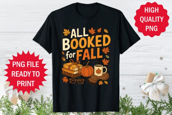 Fall Book Reading Lover T-shirt Design Graphics
