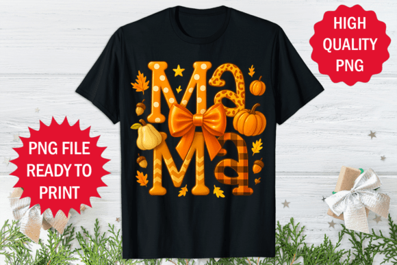Fall Season Mama T-shirt Graphic Art Png