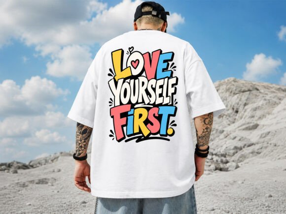 Love Yourself Typography T-Shirt Design Graphics
