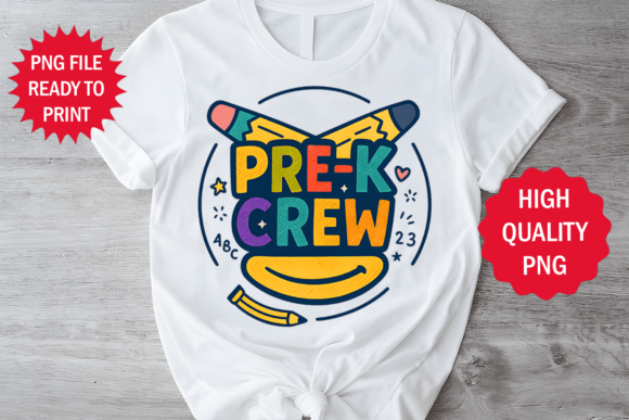 Pre K Crew 100 Days of School Shirt Png Graphics Freebies