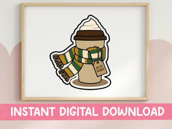 Sip Sip Hooray Cozy Scarf Coffee Graphics