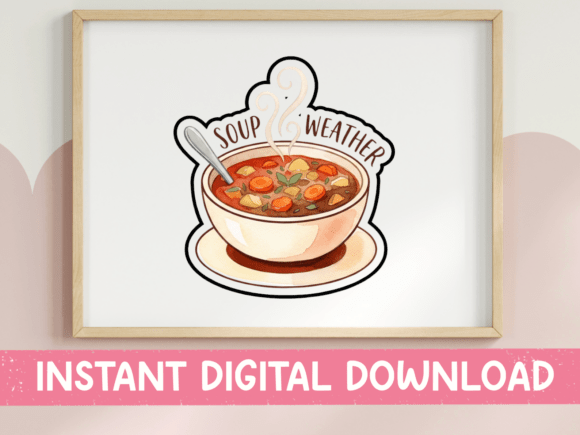Soup Weather Cozy Bowl Print Graphics