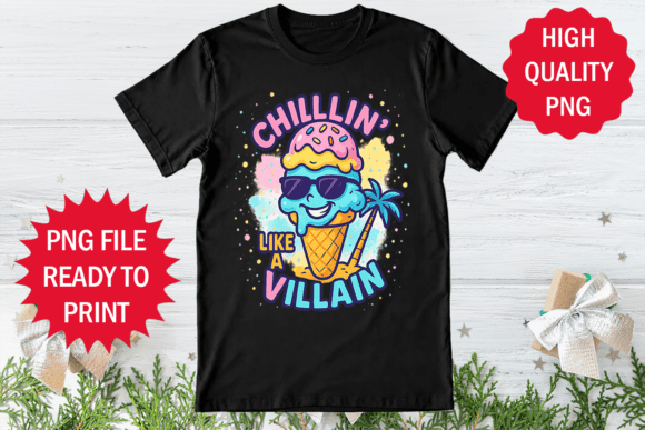 Summer Ice Cream T-shirt Png Art: Graphics & Freebies for Branding