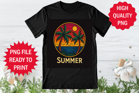 Summer Retro Vintage Sublimation Png Art