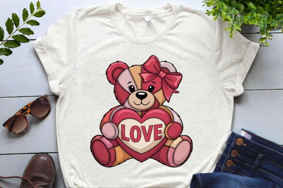 Teddy Bear Sublimation Valentines Day Graphics